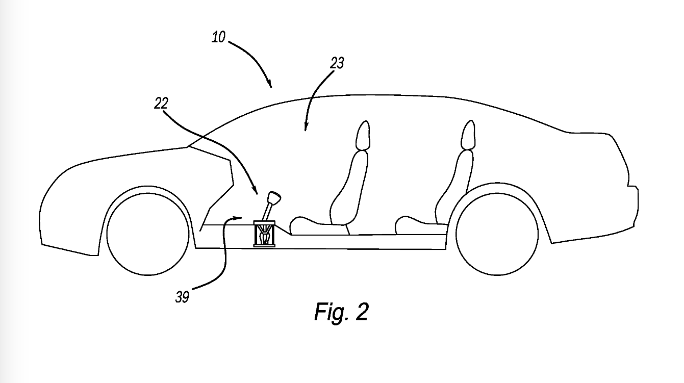 Ford patent drawing showing EV manual gearbox concept